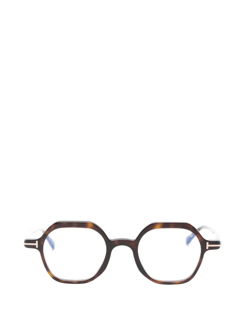 TOM FORD Eyewear geometric-frame glasses - Marrone