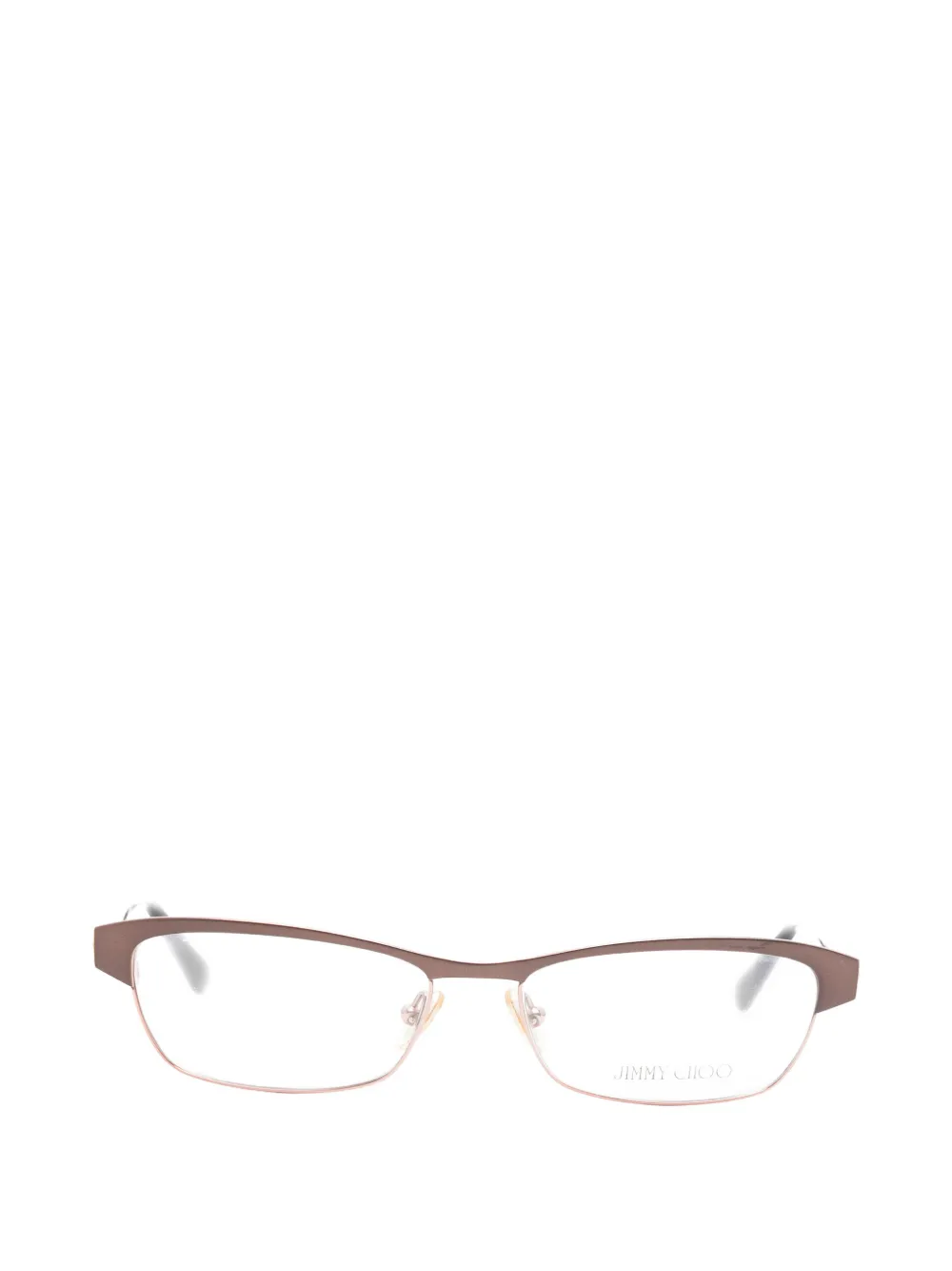 Jimmy Choo Eyewear star-motif rectangle-frame glasses - Marrone