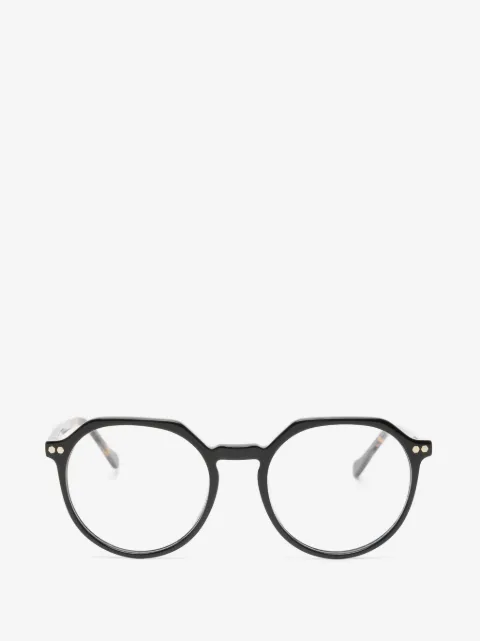 CHARLES STONE geometric-frame tortoiseshell-effect glasses