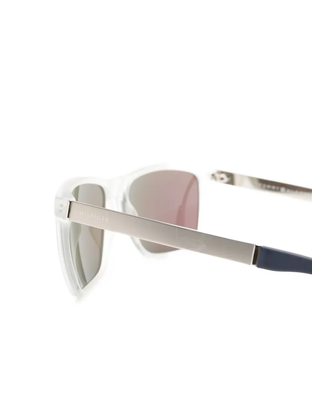 Tommy Hilfiger Zonnebril met vierkant montuur Wit