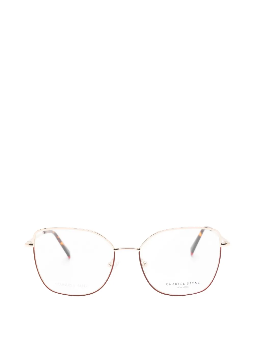 CHARLES STONE geometric-frame glasses - Oro