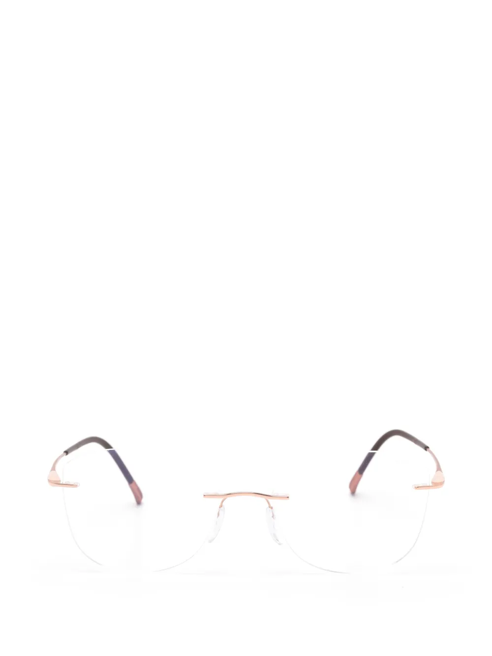 Silhouette rimless geometric-frame glasses - Rosa