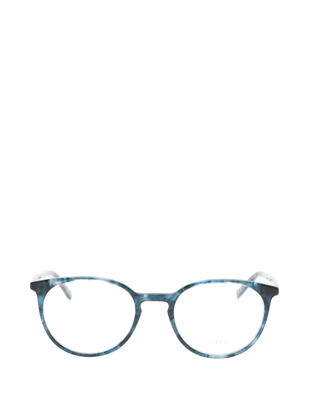 CHARLES STONE tortoiseshell-effect round-frame glasses - Blu