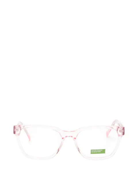 Benetton Rosewood square-frame glasses