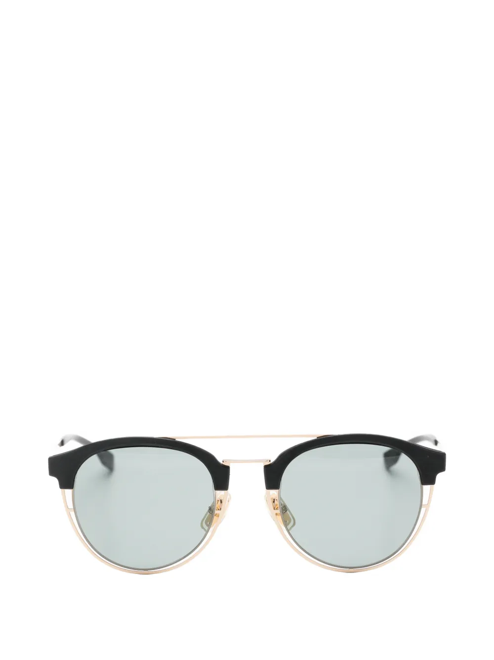 BOSS round-frame double-bridge sunglasses - Nero