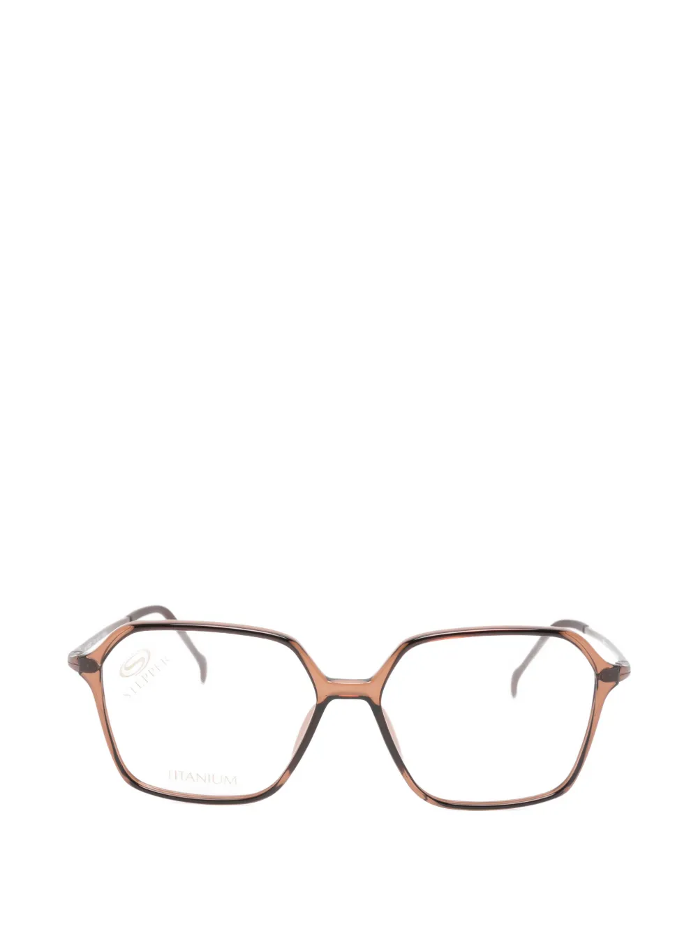 STEPPER EYEWEAR geometric-frame glasses - Marrone