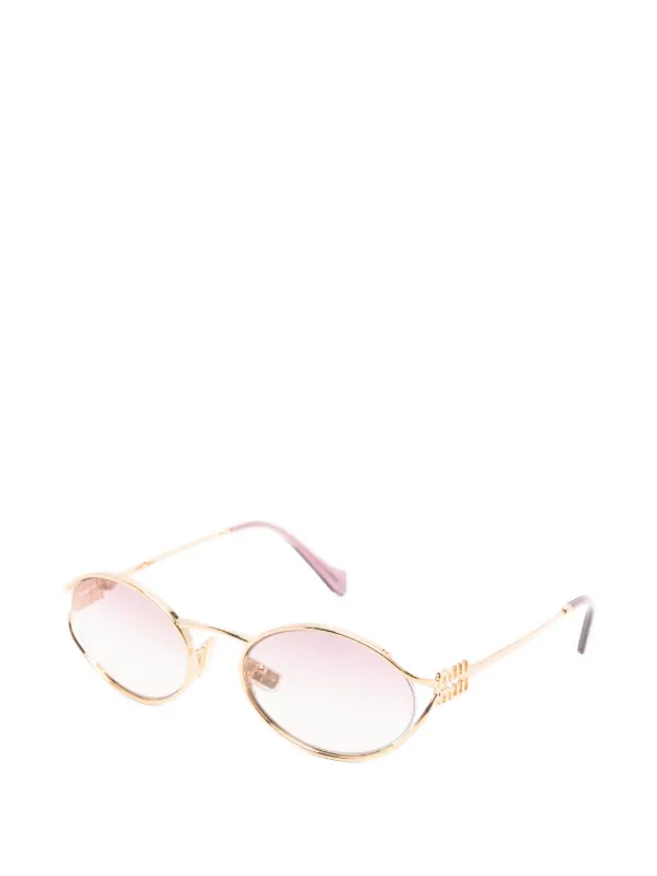 Miu Miu Eyewear オーバルフレーム サングラス | ゴールドトーン 