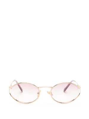 Miu Miu Eyewear ロゴ サングラス | ピンク | FARFETCH JP