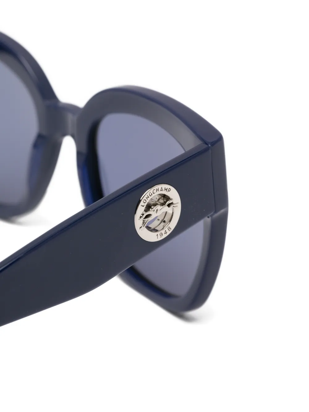 Longchamp Gafas De Sol Con Placa Del Logo - Azul 