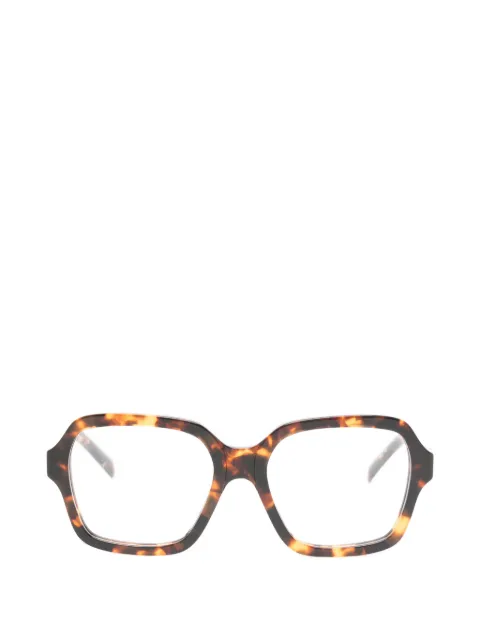 Miu Miu Eyewear tortoiseshell-effect logo-plaque glasses