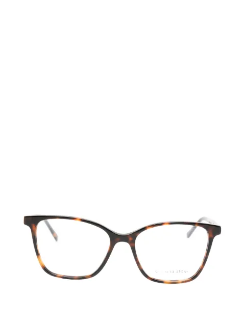 CHARLES STONE tortoiseshell-effect square-frame glasses
