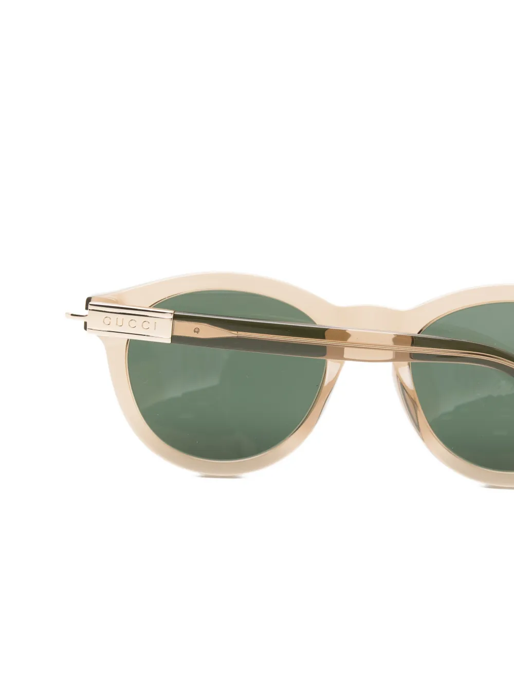 Gucci Eyewear Zonnebril met rond montuur Bruin