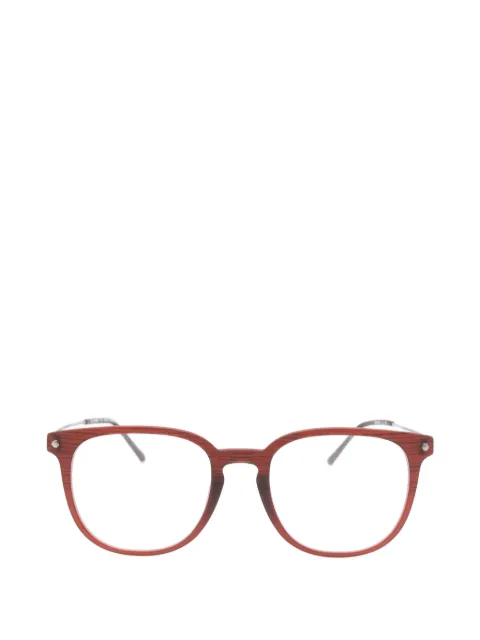 STEPPER EYEWEAR wood-effect square-frame glasses