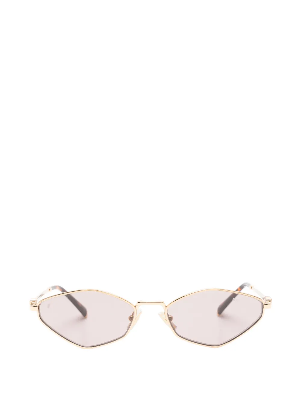 Miu Miu Eyewear geometric-frame sunglasses - Oro