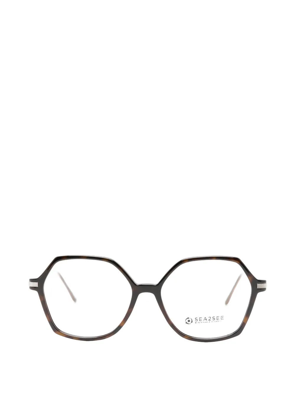 S2S Eolia geometric-frame glasses - Marrone
