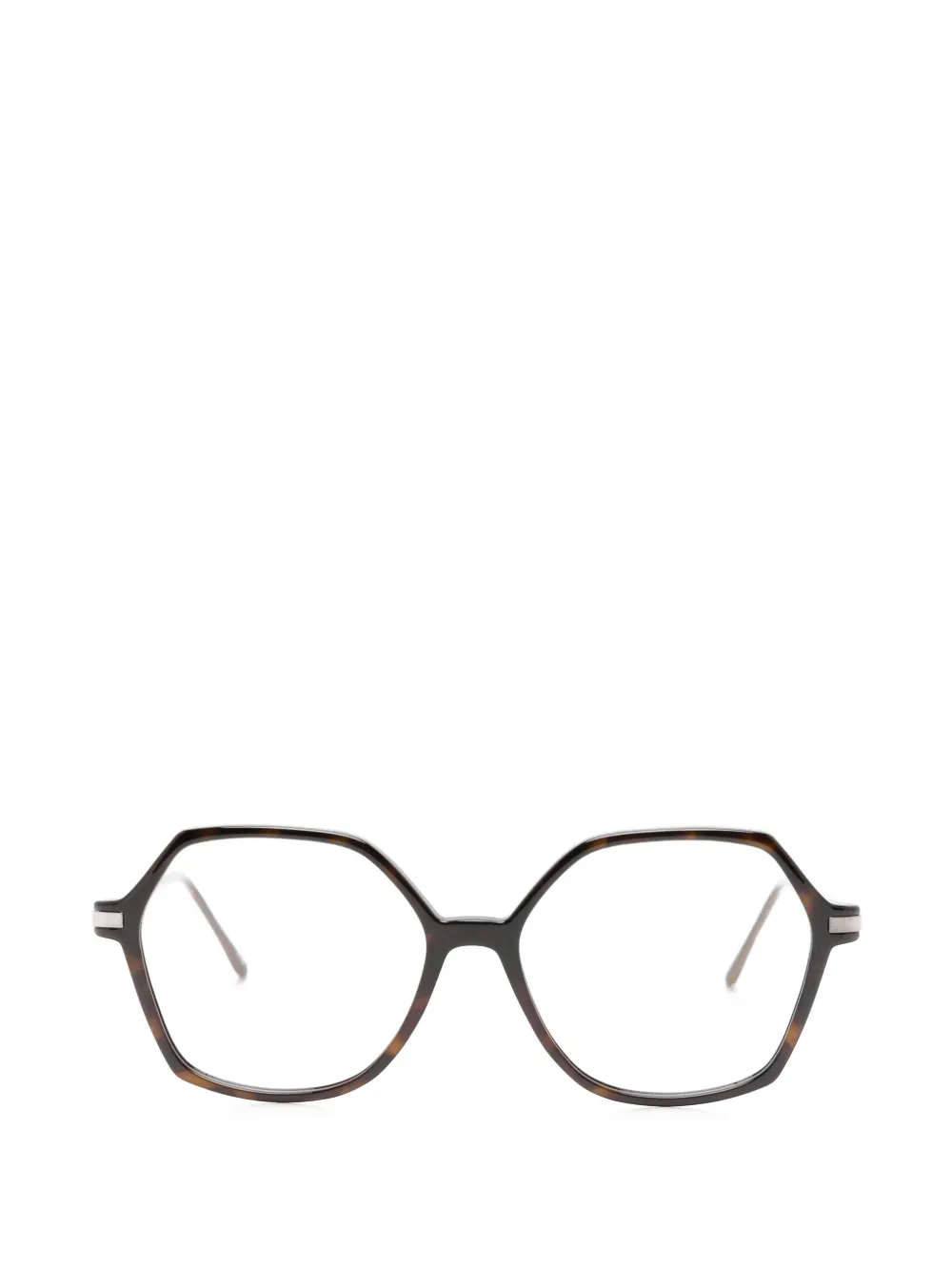 S2S Eolia geometric-frame glasses - Marrone