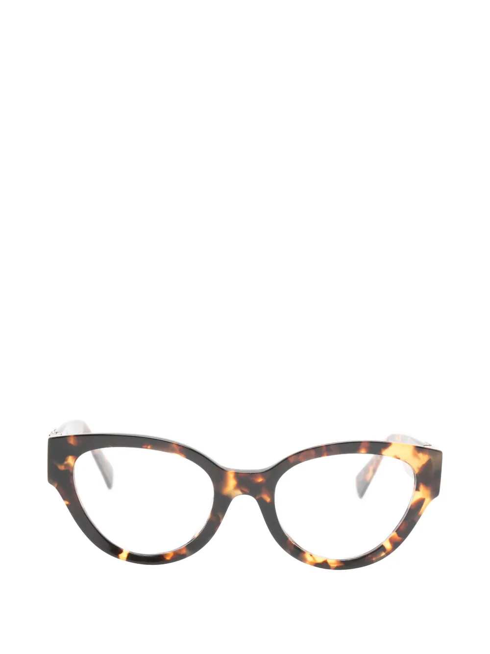 Miu Miu Eyewear tortoiseshell-effect cat-eye glasses - Marrone