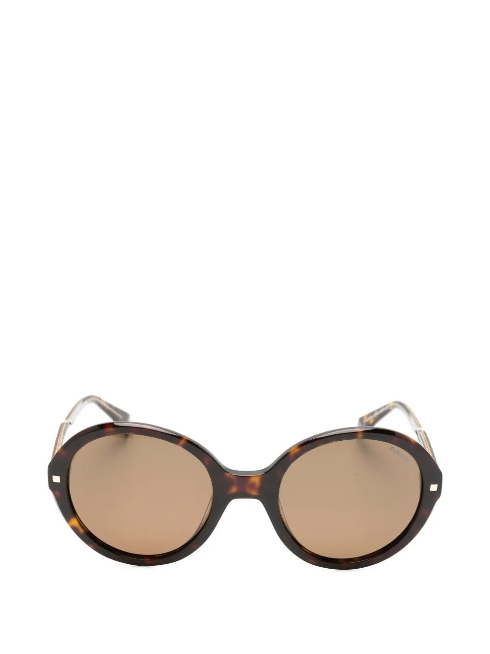 Polaroid tortoiseshell-effect round-frame sunglasses - Braun