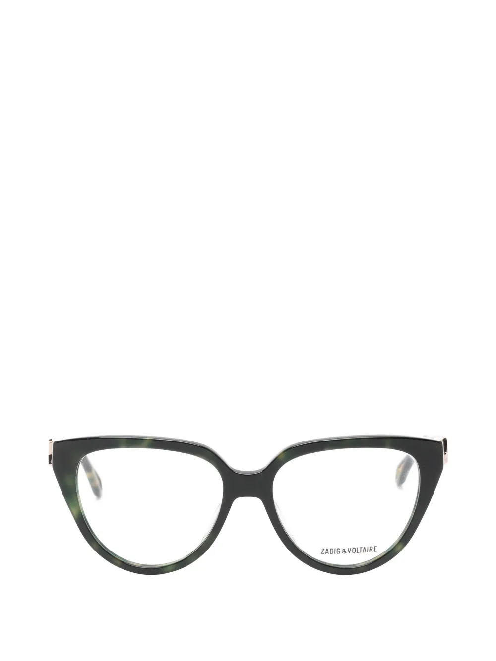 Zadig&Voltaire tortoiseshell-effect cat-eye glasses - Verde