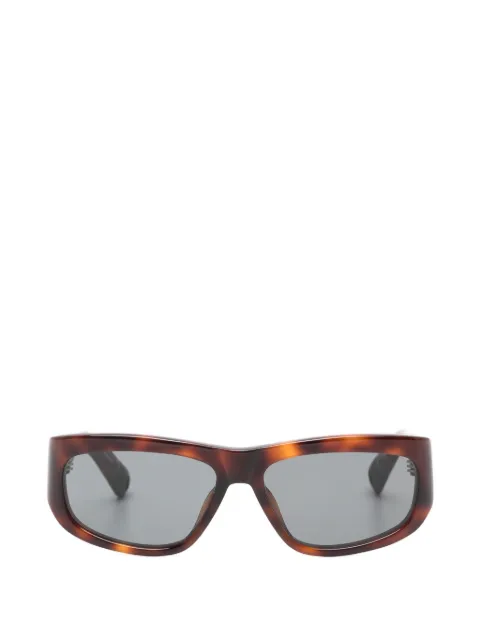 Jacquemus Pilota tortoiseshell-effect rectangle-frame sunglasses