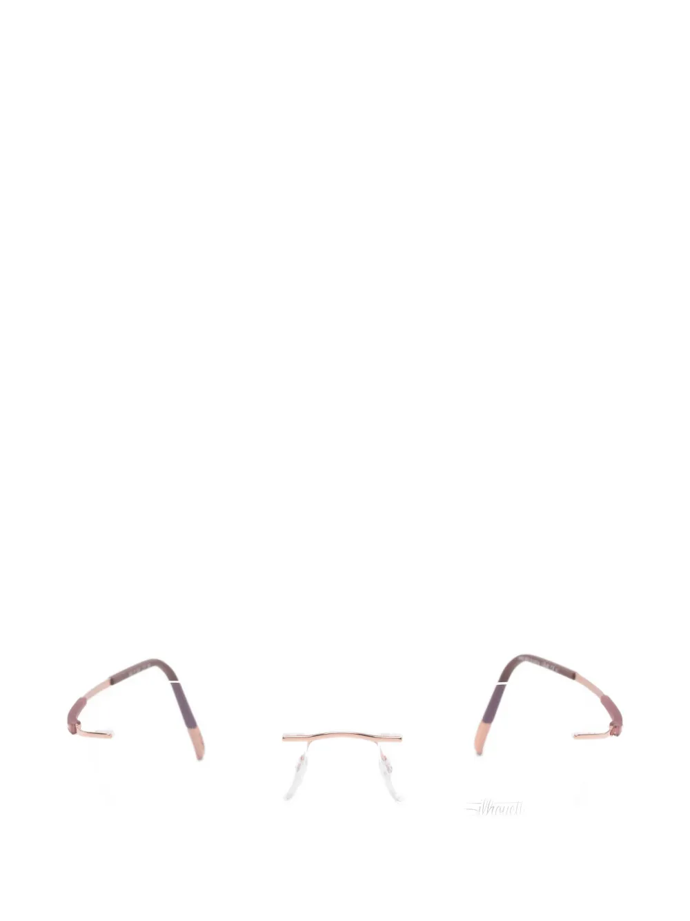 Silhouette rimless geometric-frame glasses - Rosa