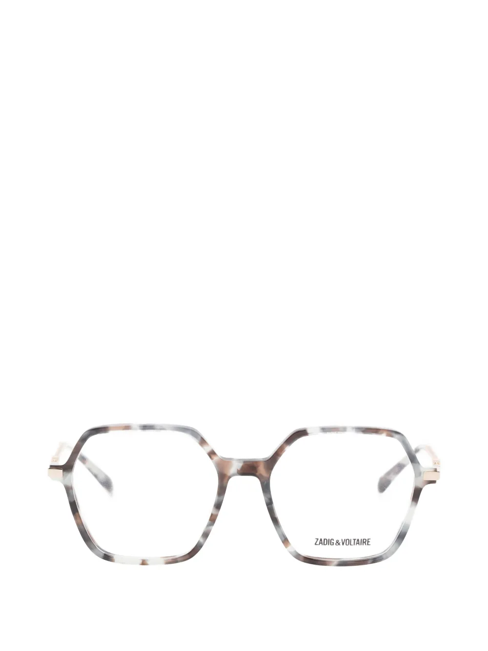 Zadig&Voltaire geometric-frame tortoiseshell-effect glasses - Grau