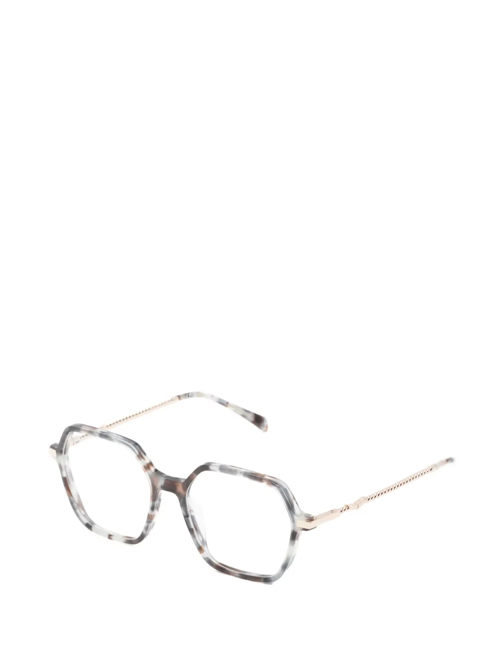 Zadig&Voltaire Zonnebril met geometrisch montuur en schildpadschild-effect Grijs