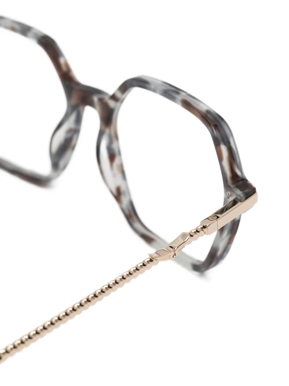 Zadig&Voltaire Zonnebril met geometrisch montuur en schildpadschild-effect Grijs