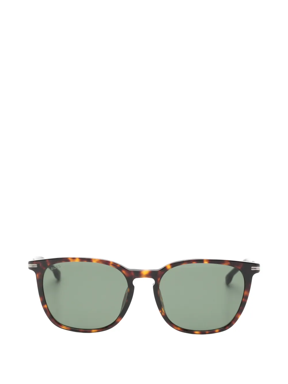 BOSS tortoiseshell-effect square-frame sunglasses - Marrone