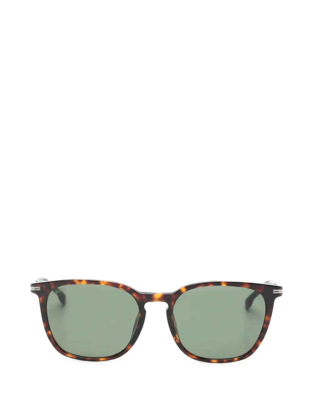 BOSS tortoiseshell-effect square-frame sunglasses - Marrone