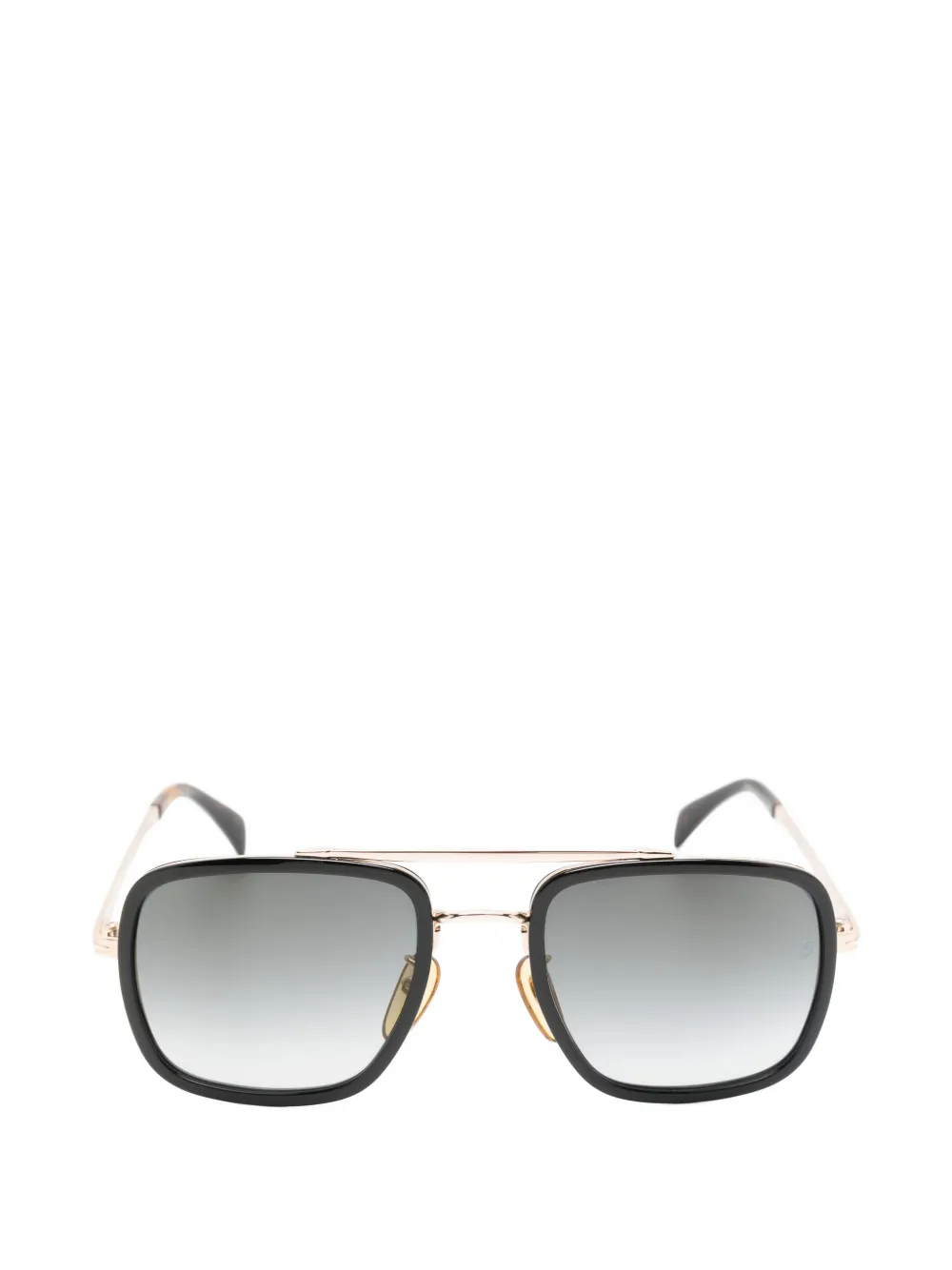 DAVID BECKHAM EYEWEAR double-bridge square-frame sunglasses - Nero