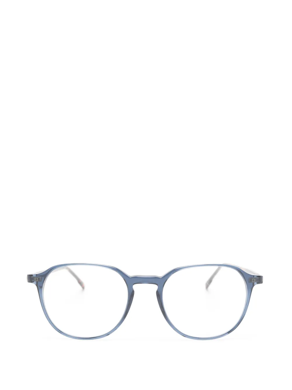 Moleskine round-frame tortoiseshell-effect glasses - Blu