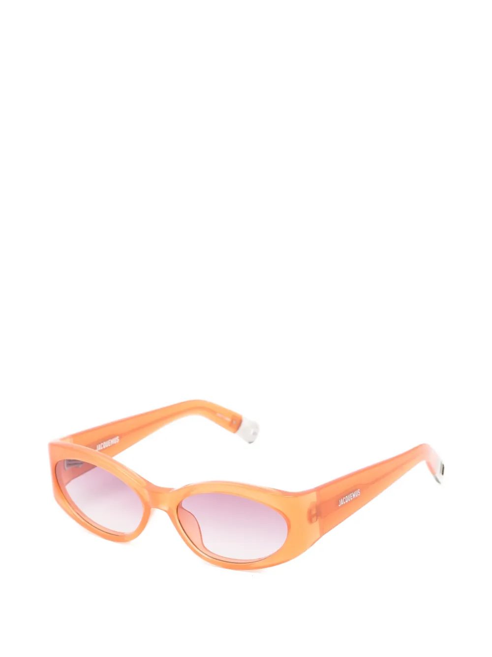 Jacquemus Ovalo zonnebril met ovalen montuur Oranje