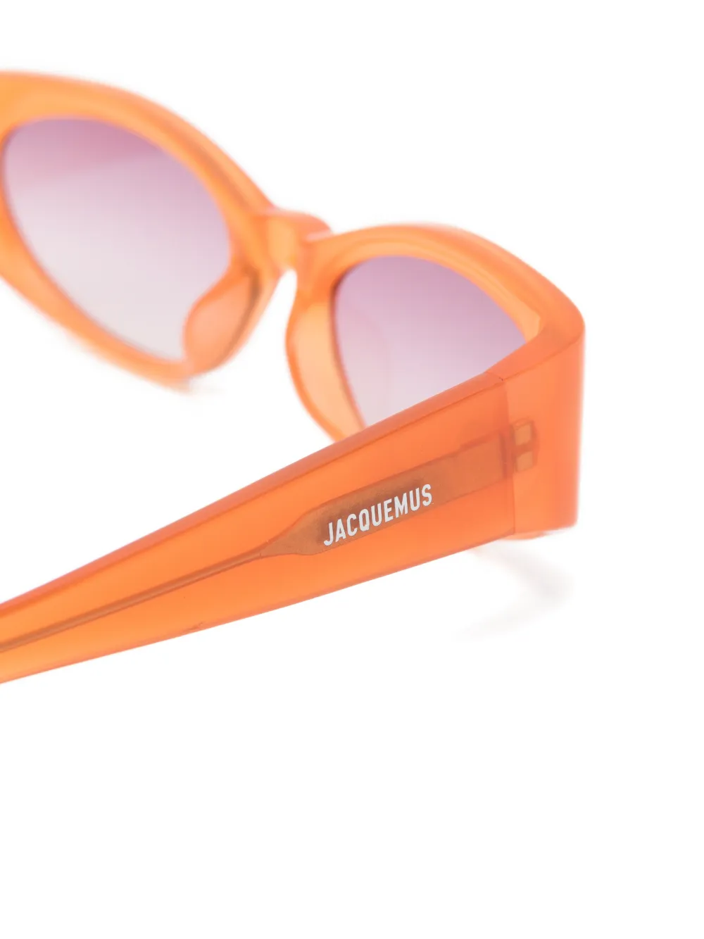 Jacquemus Ovalo zonnebril met ovalen montuur Oranje