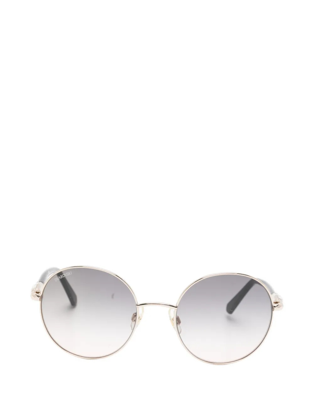 Swarovski Eyewear crystal-embellished round-frame sunglasses - Oro