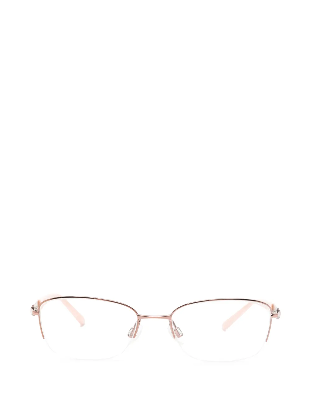 ELLE SUNGLASSES half-rim rectangle-frame glasses - Rosa