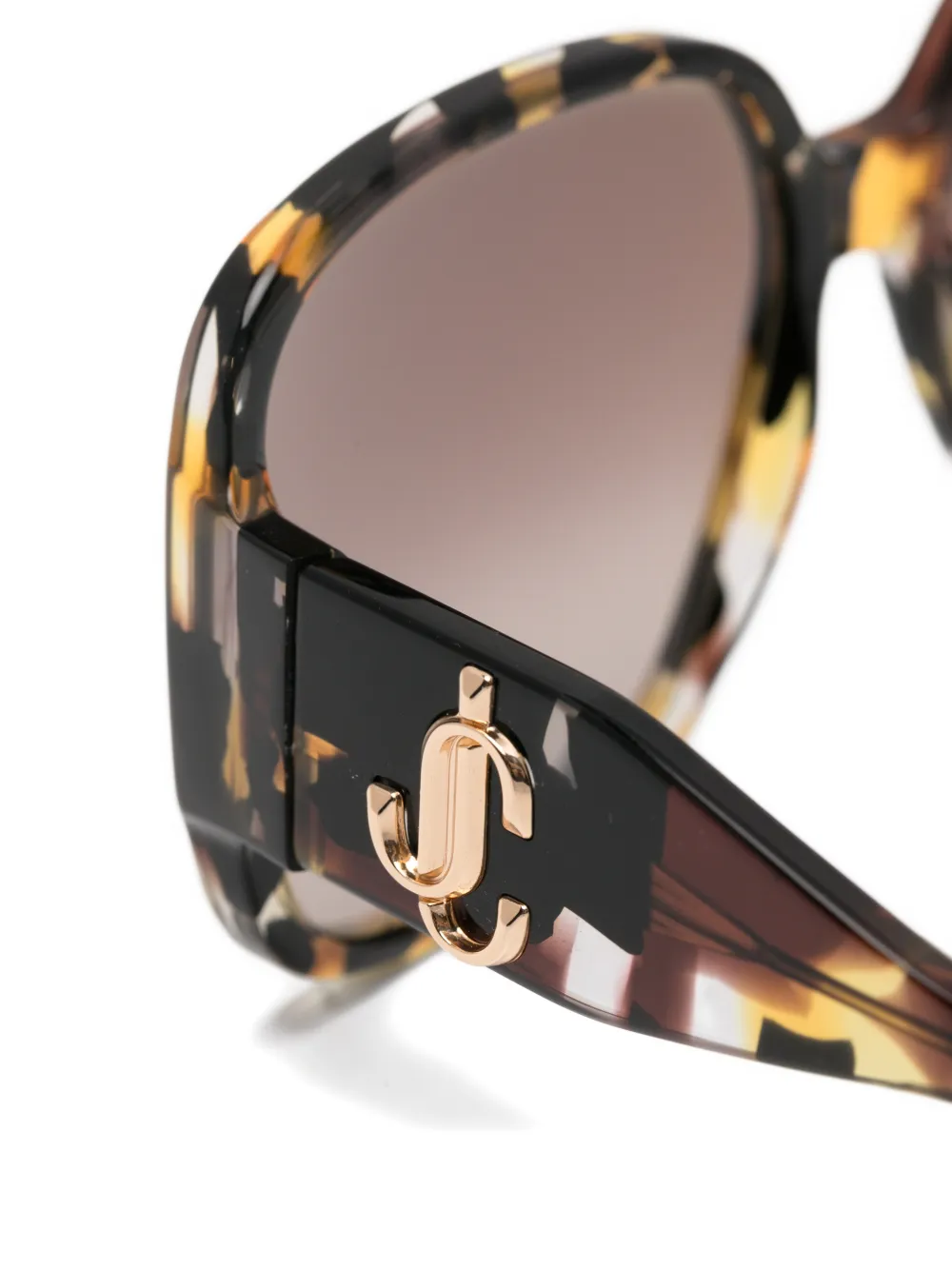 Jimmy Choo Eyewear Taras zonnebril met schildpadschild-design Bruin