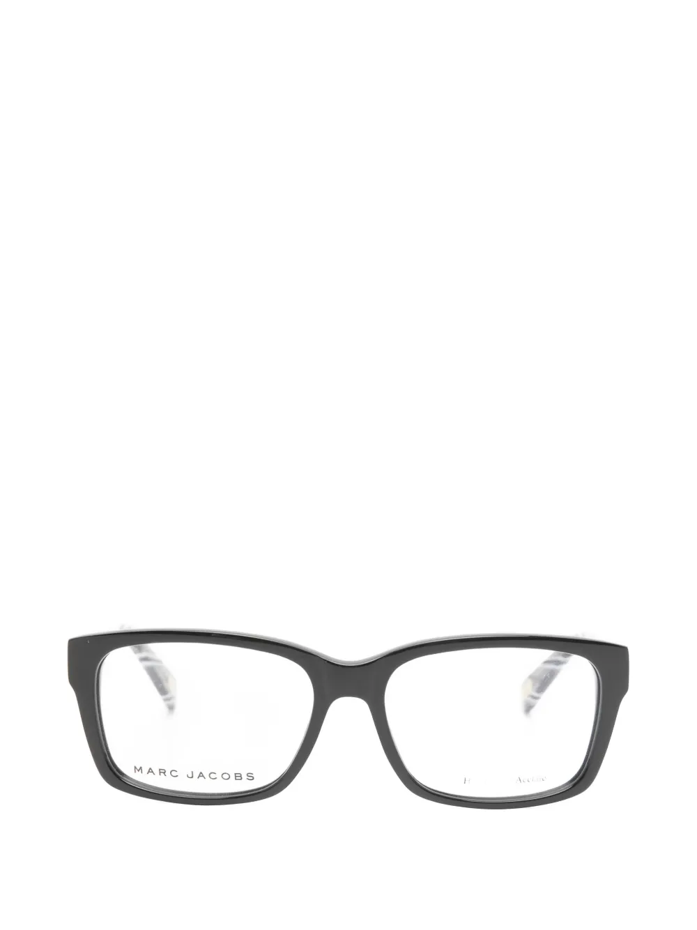 Marc Jacobs Eyewear striped-arm rectangle-frame glasses - Nero