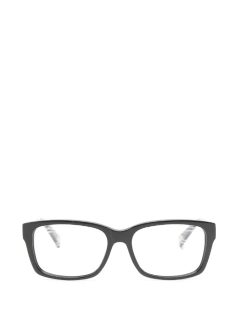 Marc Jacobs Eyewear striped-arm rectangle-frame glasses