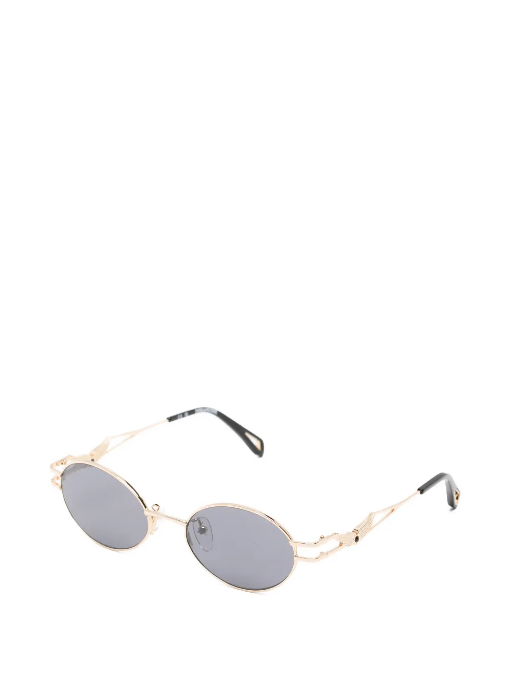 Zadig&Voltaire Zonnebril met ovalen montuur en vleugeldetail Goud