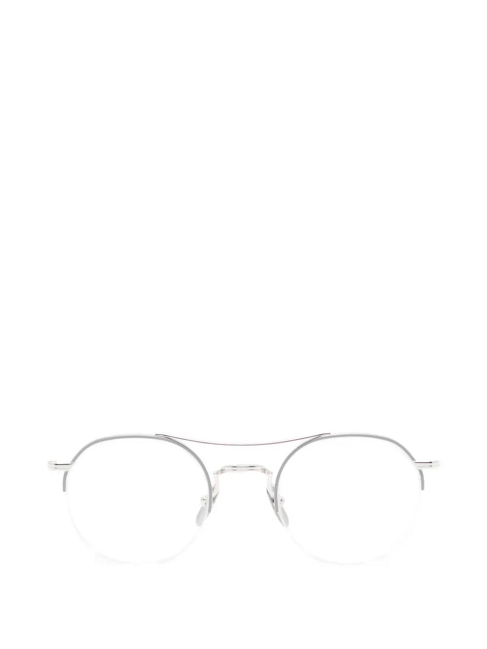 Thom Browne Eyewear round-frame double-bridge glasses - Silber