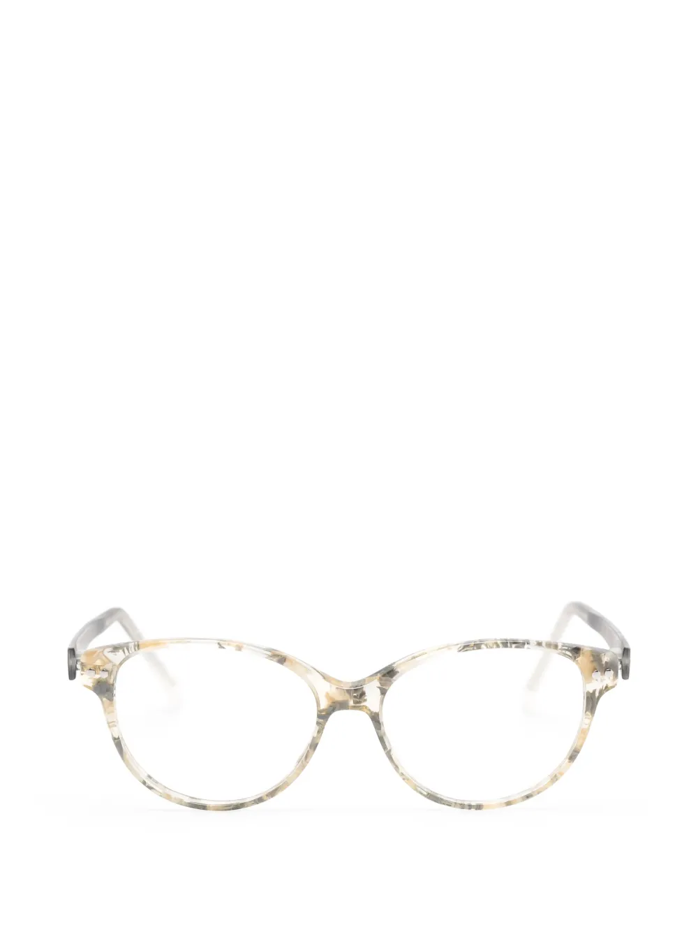 iGreen tortoiseshell-effect cat-eye glasses - Bianco