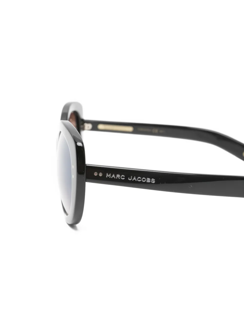 Marc Jacobs Eyewear Zonnebril met ovalen montuur en logodetail Zwart