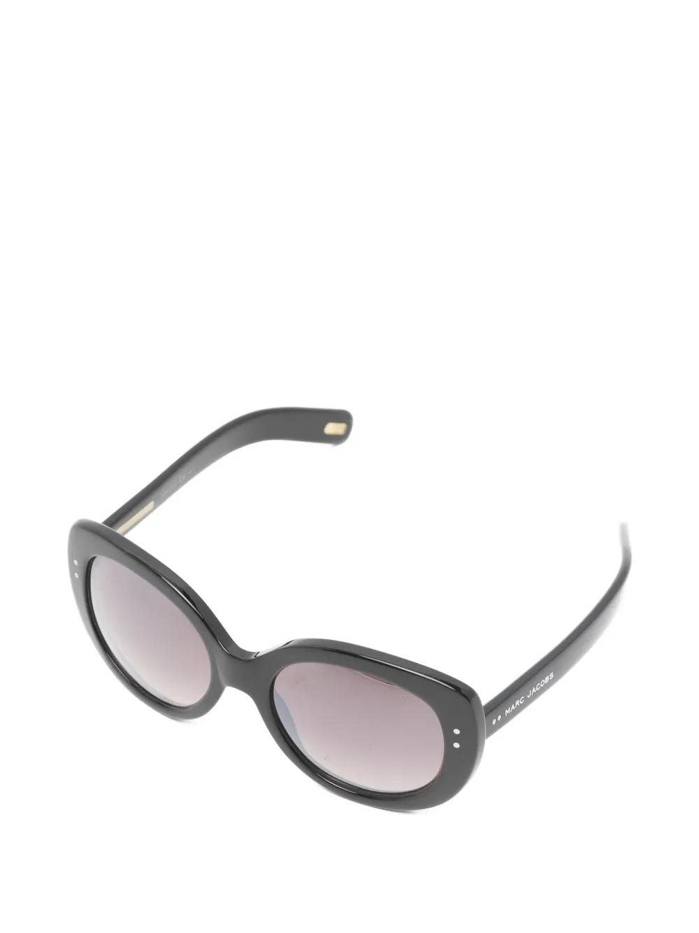 Marc Jacobs Eyewear Zonnebril met ovalen montuur en logodetail Zwart