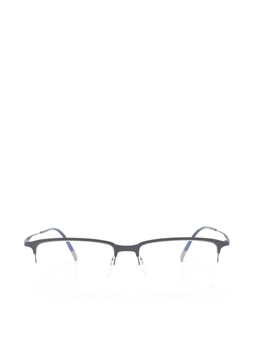 Silhouette semi-rimless rectangle-frame glasses - Blu