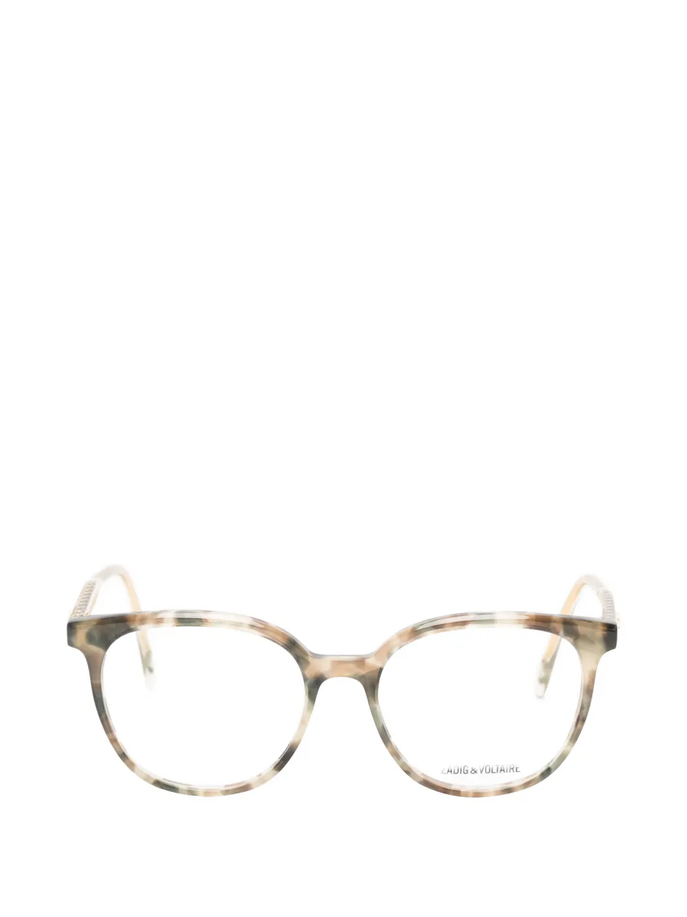 Zadig&Voltaire tortoiseshell-effect round-frame glasses - Toni neutri