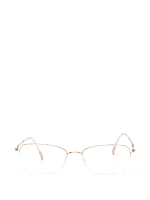 Silhouette semi-rimless geometric-frame glasses