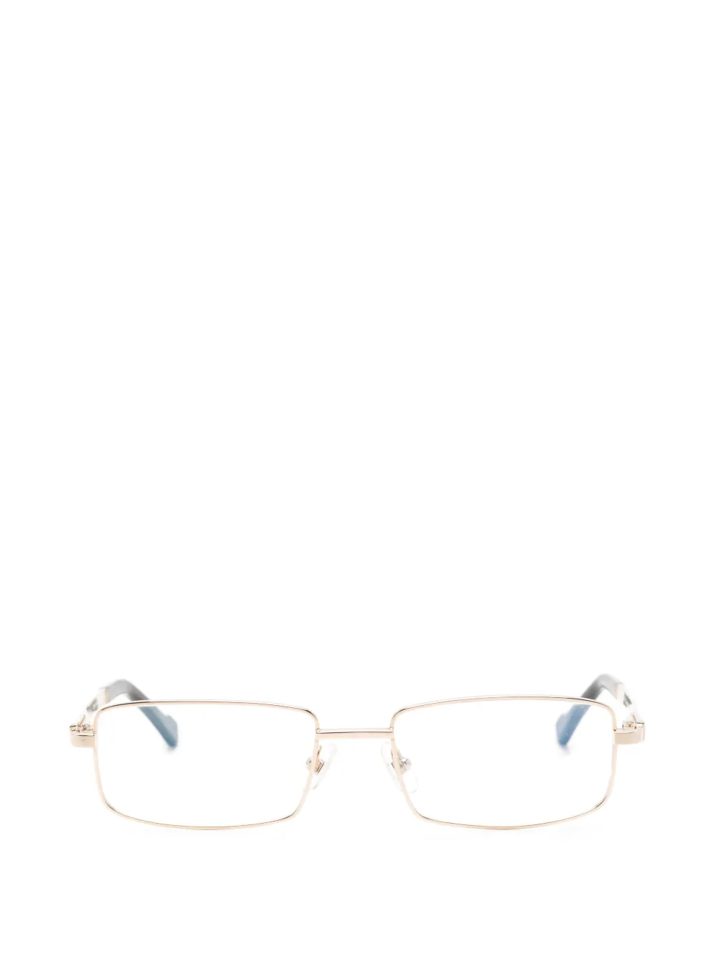 S.T. Dupont logo-engraved rectangle-frame glasses - Oro