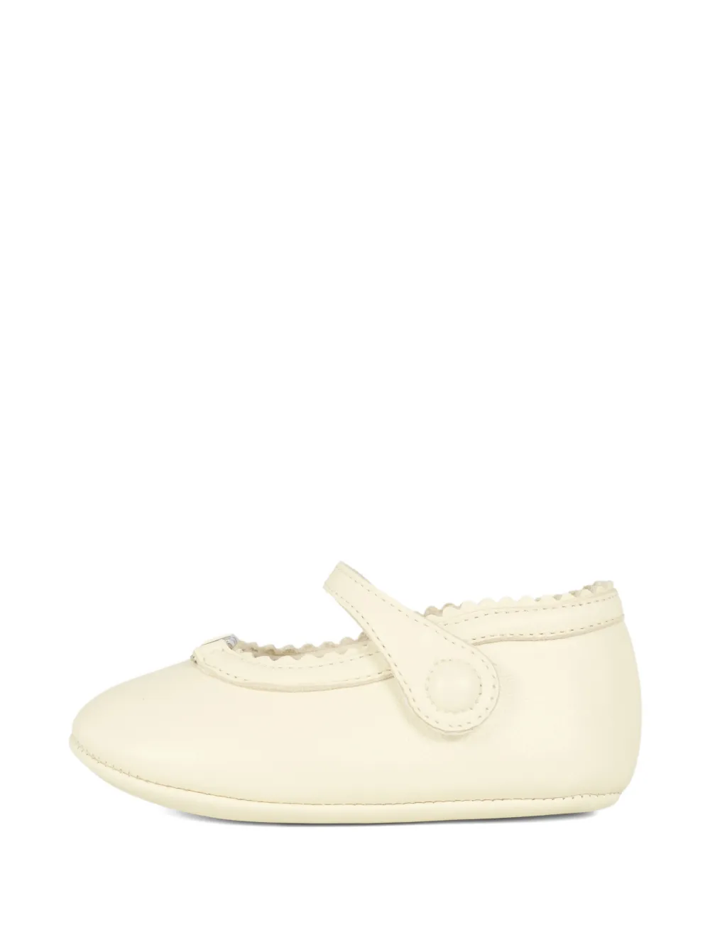 Gucci Kids scalloped logo ballerinas Wit