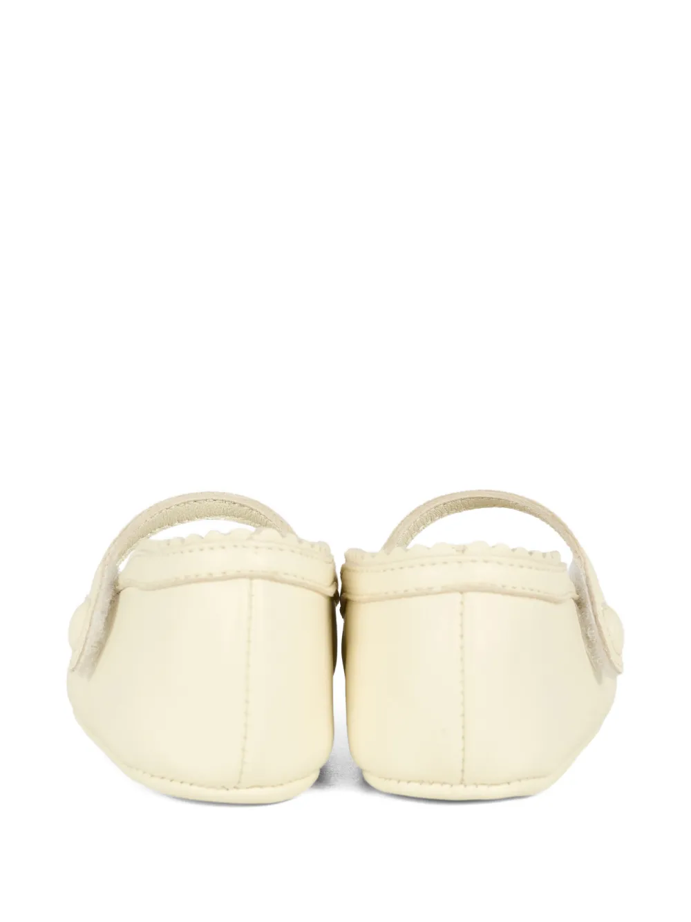 Gucci Kids scalloped logo ballerinas Wit